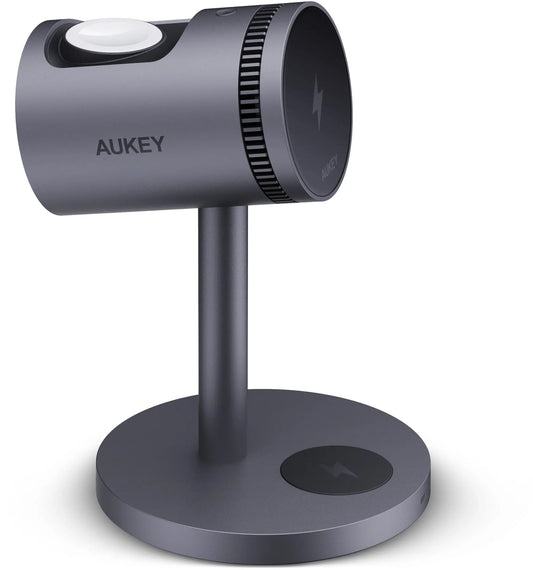 AUKEY MagFusion 3-IN-1 Pro LC-MC311A Wireless Charger 15W, Black Idealshop