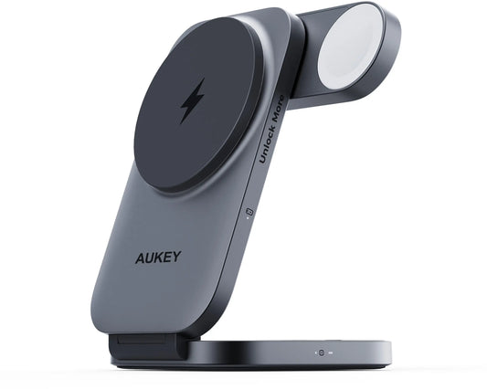 AUKEY MagFusion 3-IN-1 foldable LC-MC312 Wireless Charger 15W Idealshop