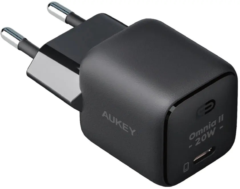 AUKEY Minima 20W GaN USB-C PA-B1T BK Wall Charger, Black Idealshop