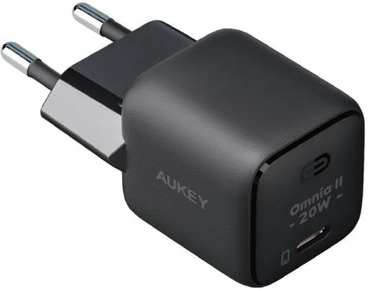 AUKEY Minima 20W GaN USB-C PA-B1T BK Wall Charger, Black Idealshop