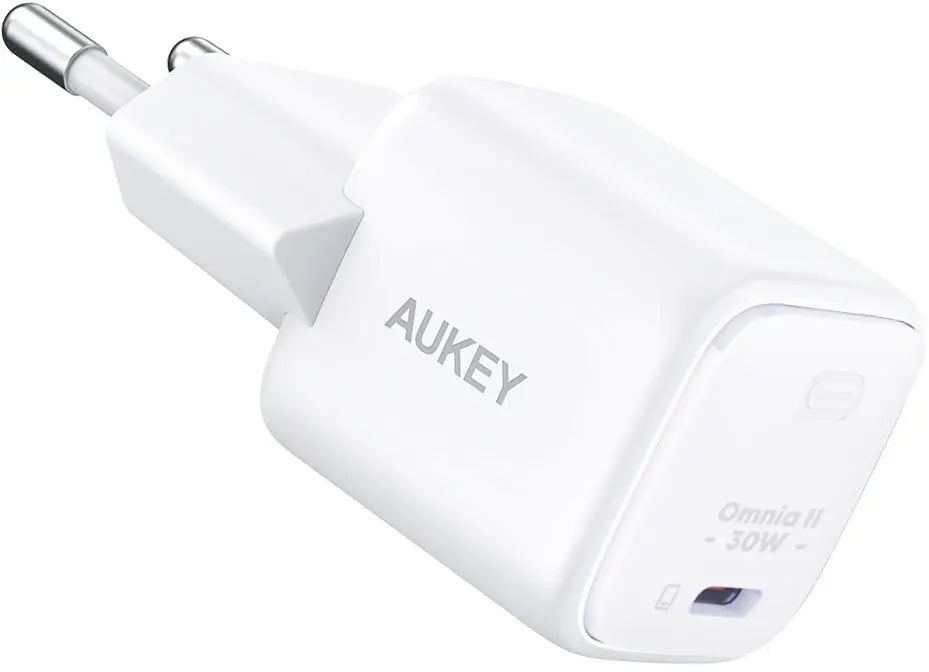 AUKEY Minima 30W GaN USB-C PA-B1L WH Wall Charger, White Idealshop
