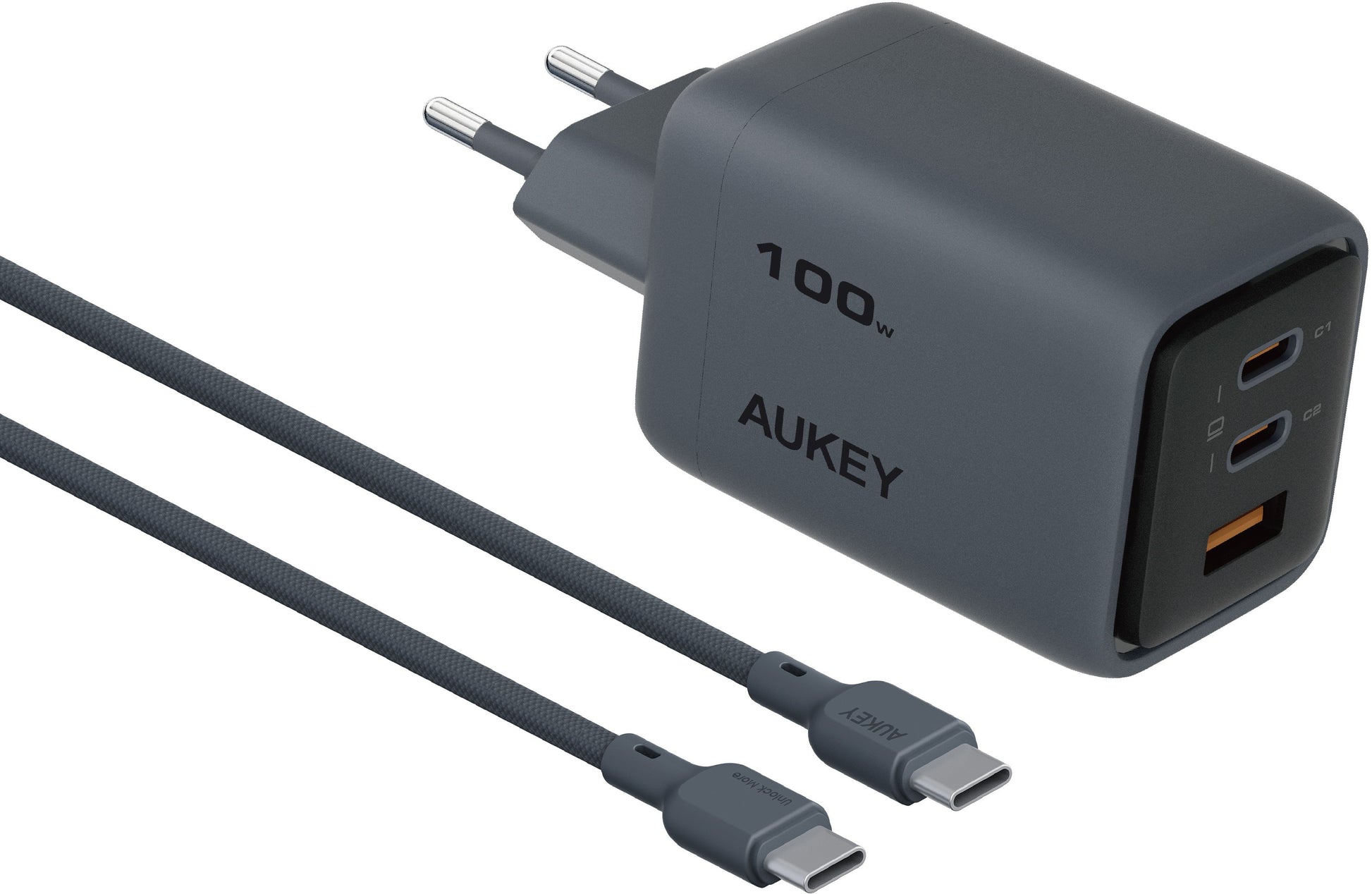 AUKEY Comet Mix 100W GaN 4-Port PD PA-C5 Bundle Cable Bundle Idealshop