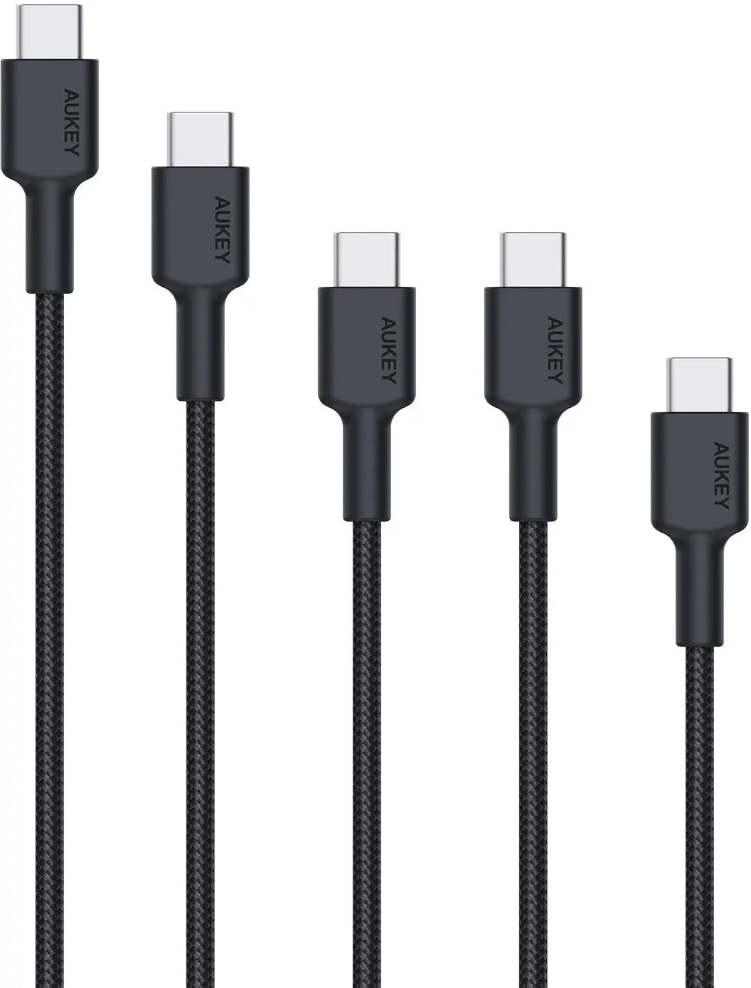 AUKEY USB-C-to-C Cable CB-CD37A 5 Pack,1x 2m,3x1m,1x0.5m Idealshop