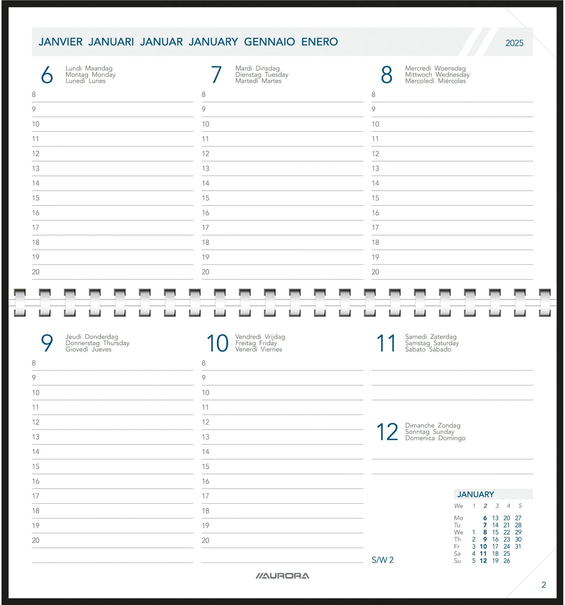 AURORA    Agenda Novoplan Pearl     2025 Idealshop