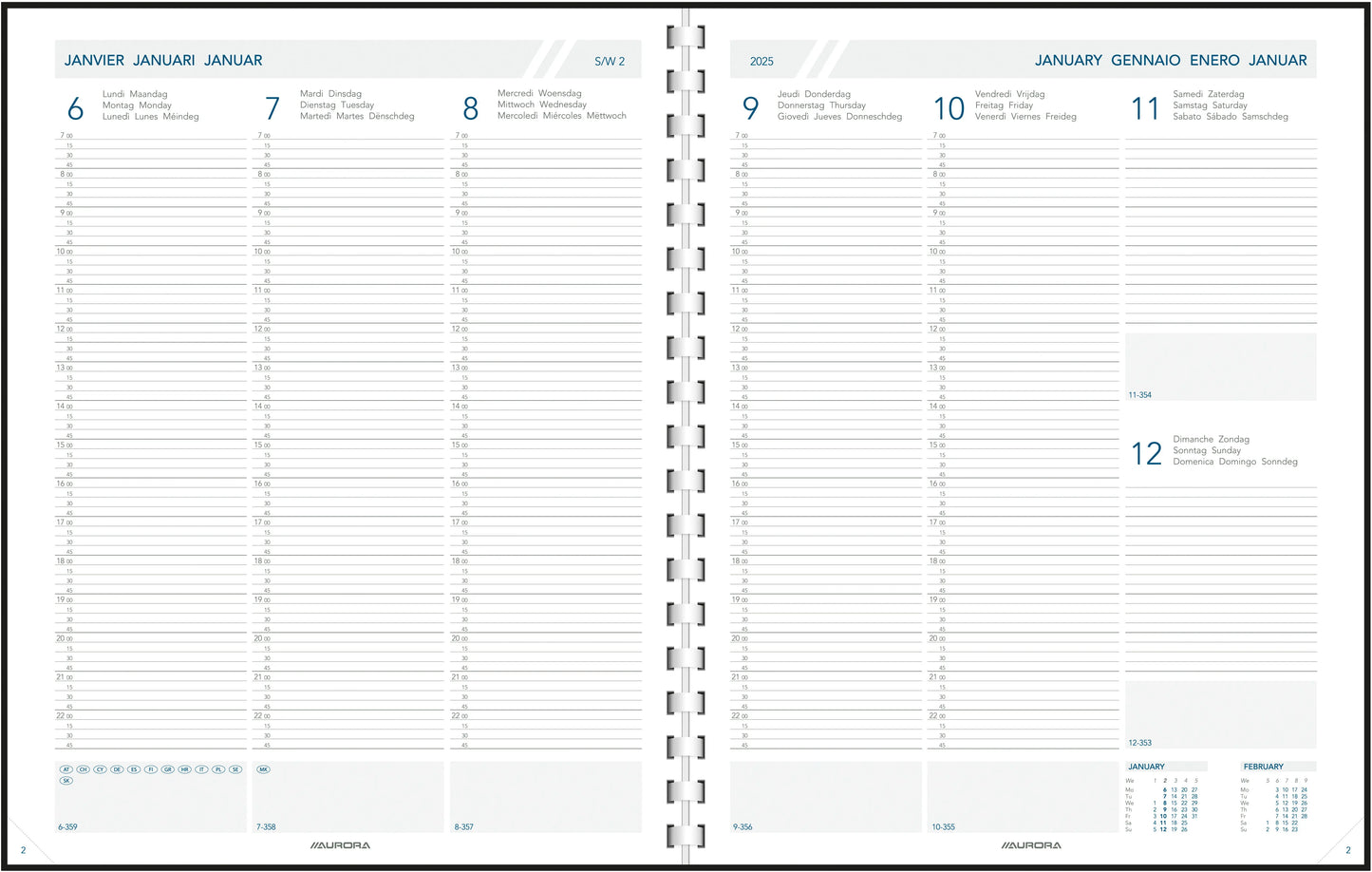 AURORA    Agenda Plan a Week PAW    2025 Idealshop