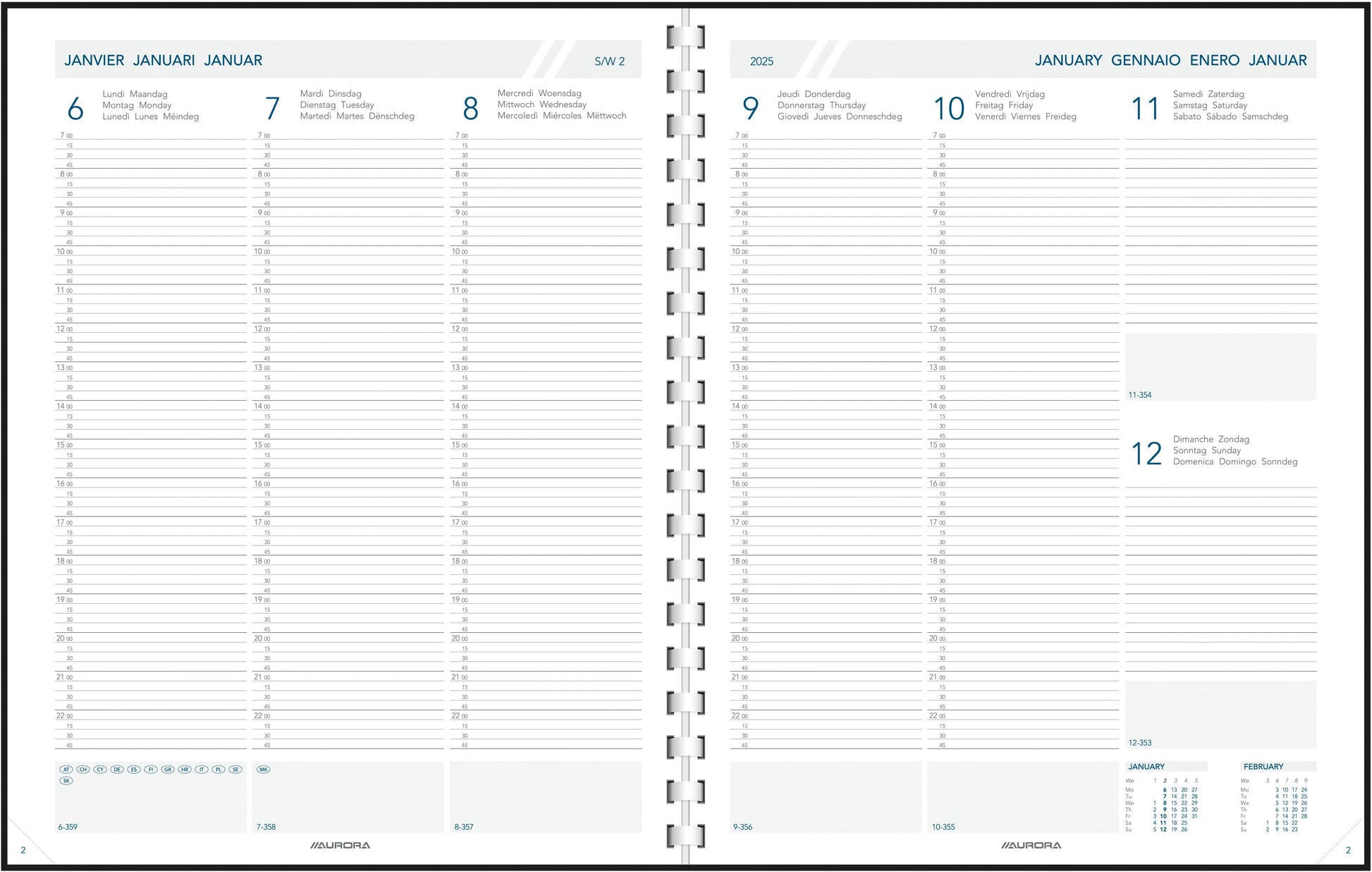 AURORA    Agenda Plan a Week PAW    2025 Idealshop