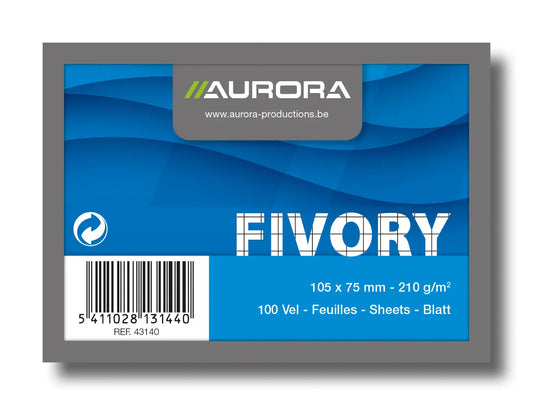 AURORA Karteikarten kariert A7 43140 weiss 100 Stück Idealshop