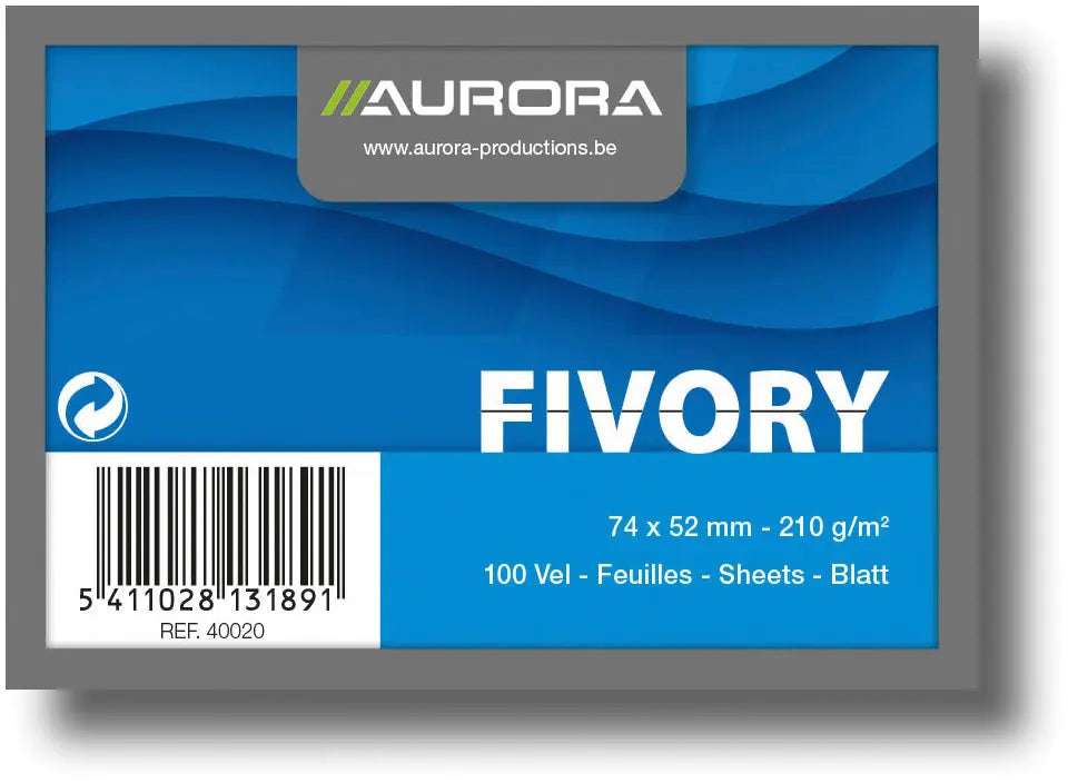 AURORA Karteikarten liniert A8 40020 weiss 100 Stück Idealshop