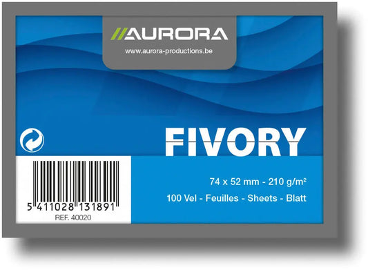 AURORA Karteikarten liniert A8 40020 weiss 100 Stück Idealshop
