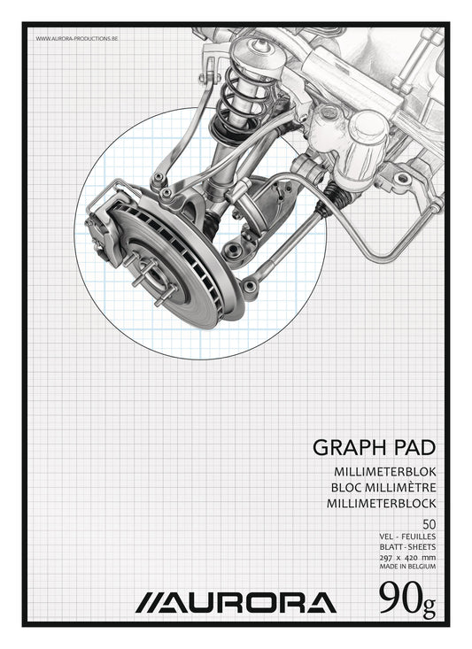 AURORA Millimeterpapier A3 MID101 90g weiss 50 Blatt Idealshop