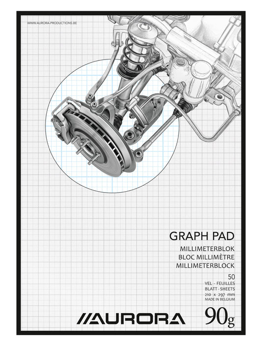 AURORA Millimeterpapier A4 MID51 90g weiss 50 Blatt Idealshop