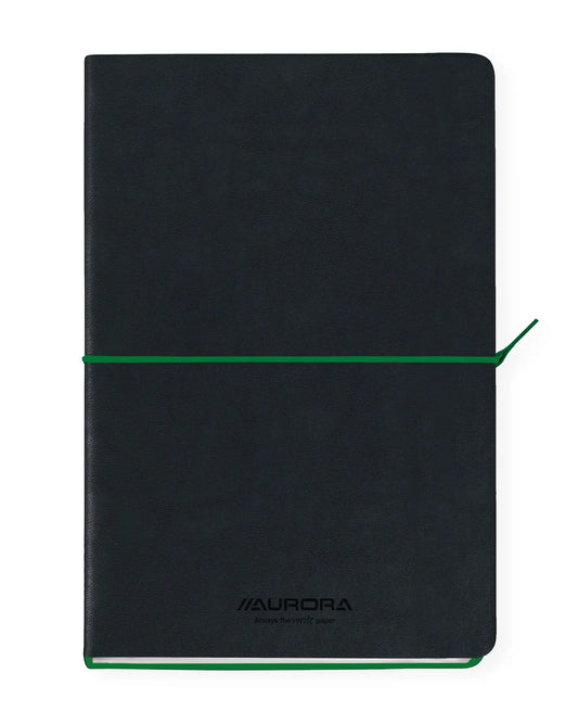AURORA Notizbuch Softcover A5 2396TESG schwarz/grün, liniert 192 S. Idealshop