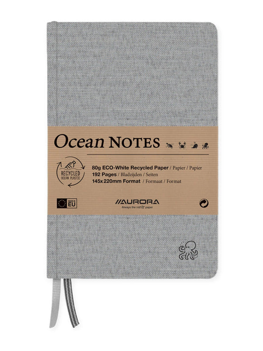 AURORA OCEAN NOTES A5 2396RTZ schwarz, liniert 192 Seiten Idealshop