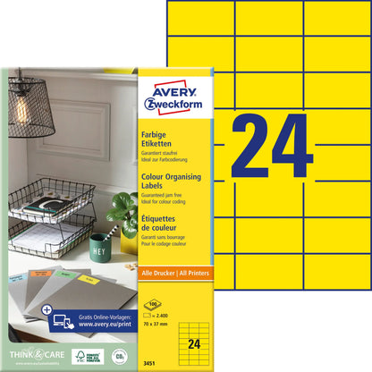 AVERY ZW. Etiketten              70x37mm Idealshop