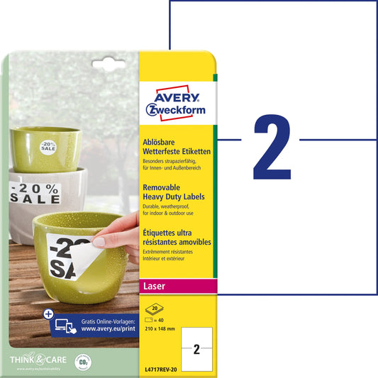AVERY ZW. Etiketten Laser      210x148mm Idealshop