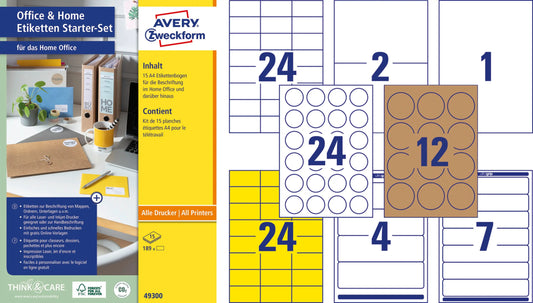 AVERY ZW. Etiketten Starter-Set Idealshop