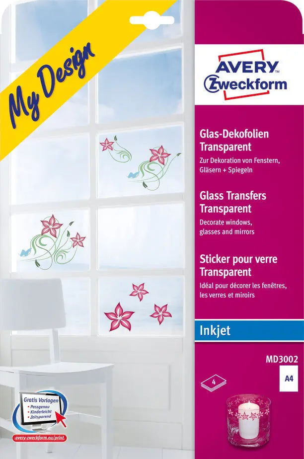 AVERY ZW. Glasfolie My Design         A4 Idealshop