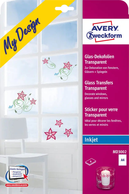 AVERY ZW. Glasfolie My Design         A4 Idealshop