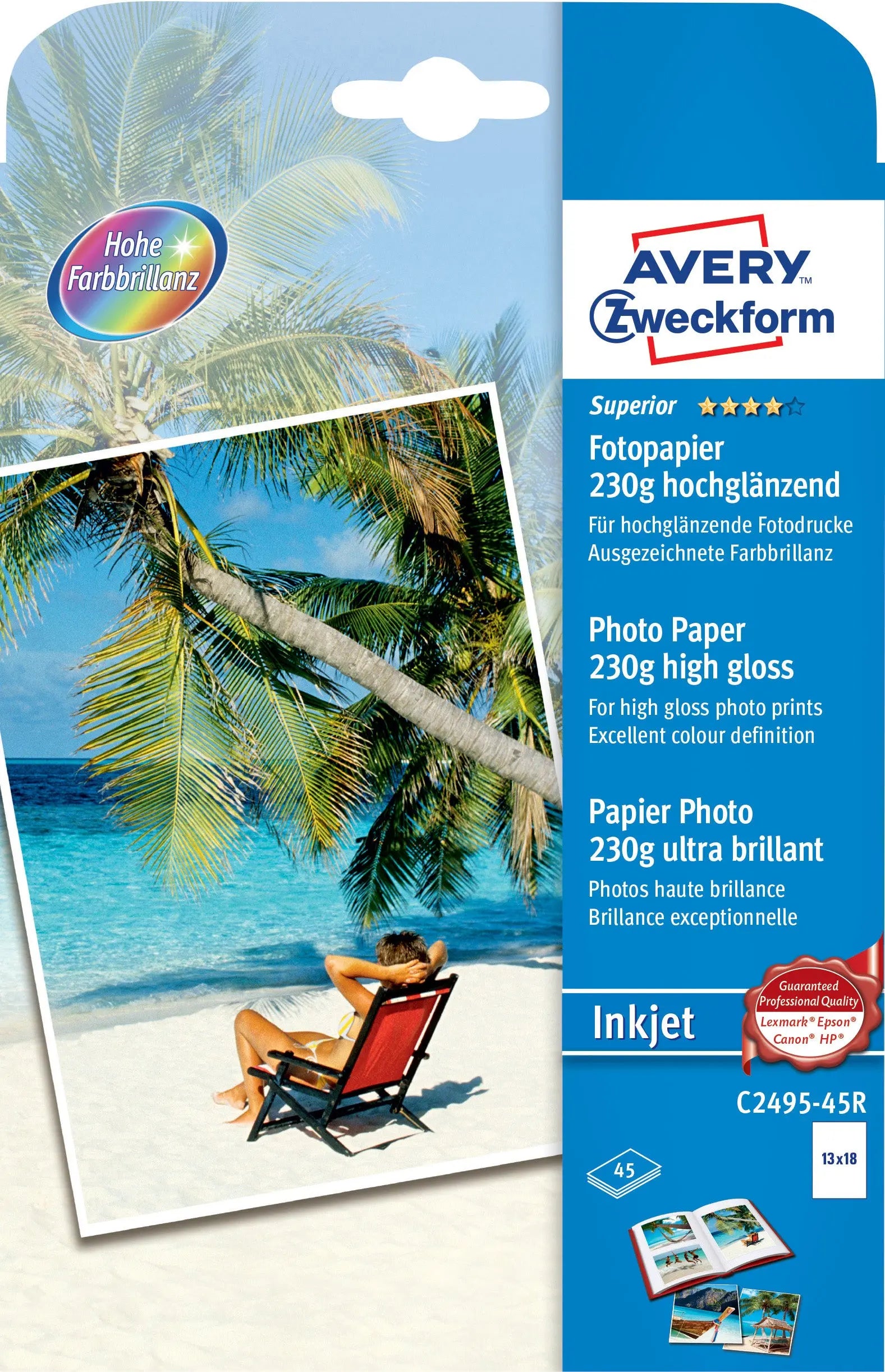 AVERY ZW. InkJet Fotopapier      13x18cm Idealshop