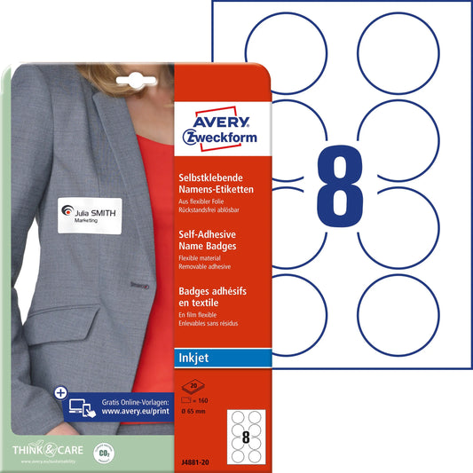 AVERY ZW. Namensetiketten           65mm Idealshop