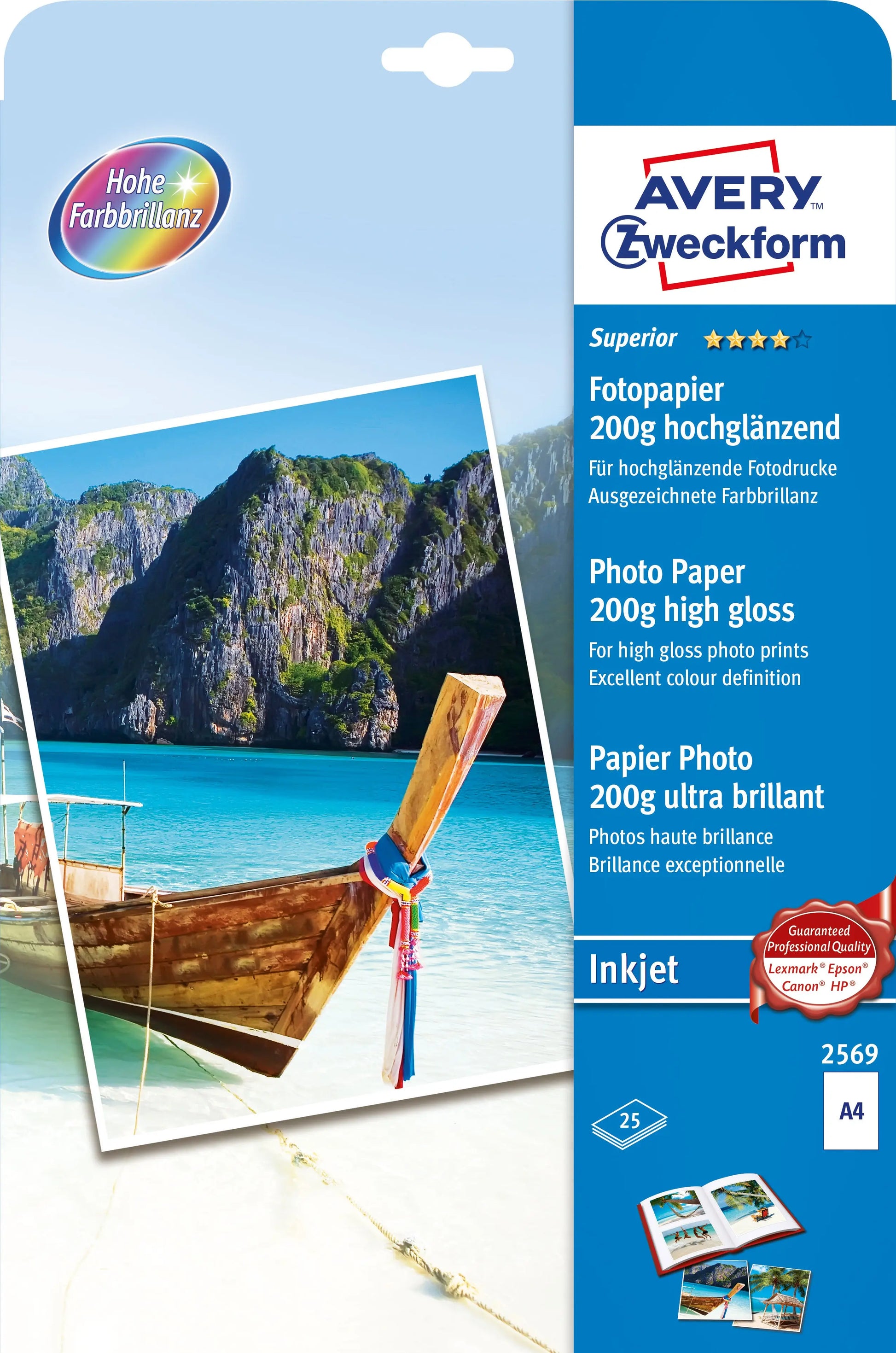 AVERY ZW. Superior Inkjet Fotopapier  A4 Idealshop