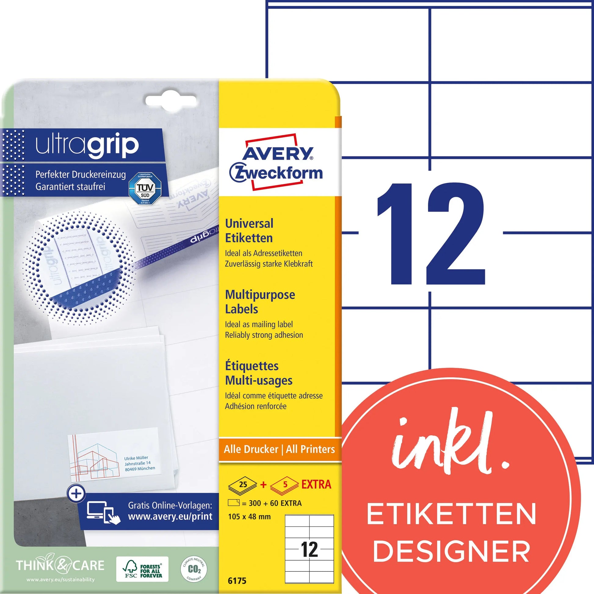 AVERY ZW. Universaletiketten    105x48mm Idealshop
