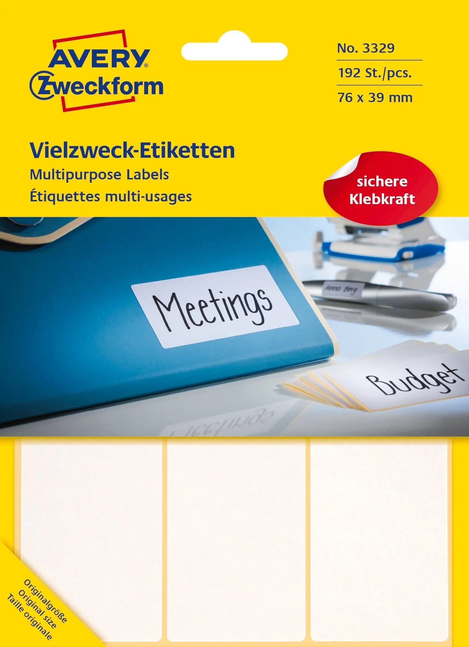AVERY ZW. Universaletiketten     76x39mm Idealshop