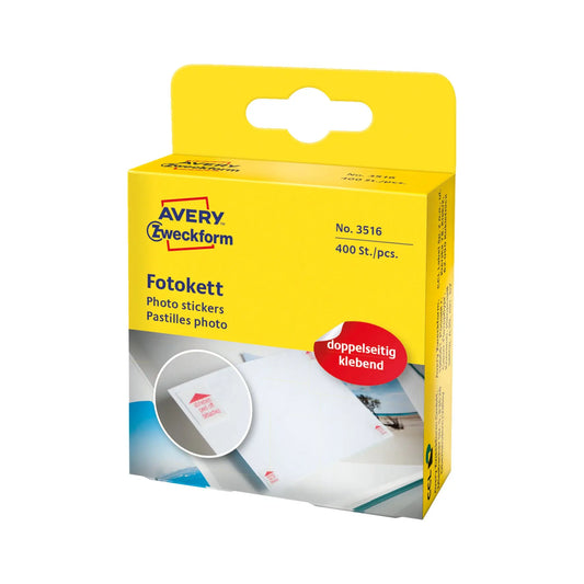 AVERY ZWECKFORM Klebepunkte photo 12x12mm 3516 im Spender, perm. 400 Stück Idealshop