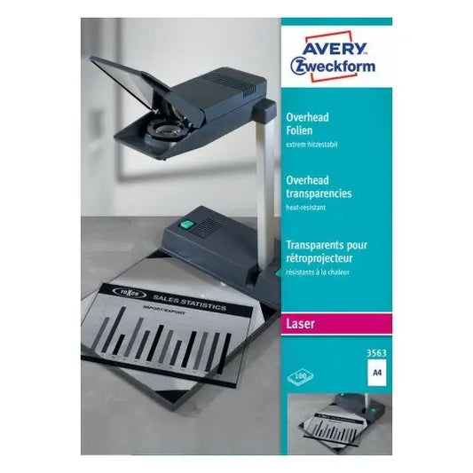 AVERY ZWECKFORM Overhead-Folie A4 3563 0.13mm Laser 100 Blatt Idealshop