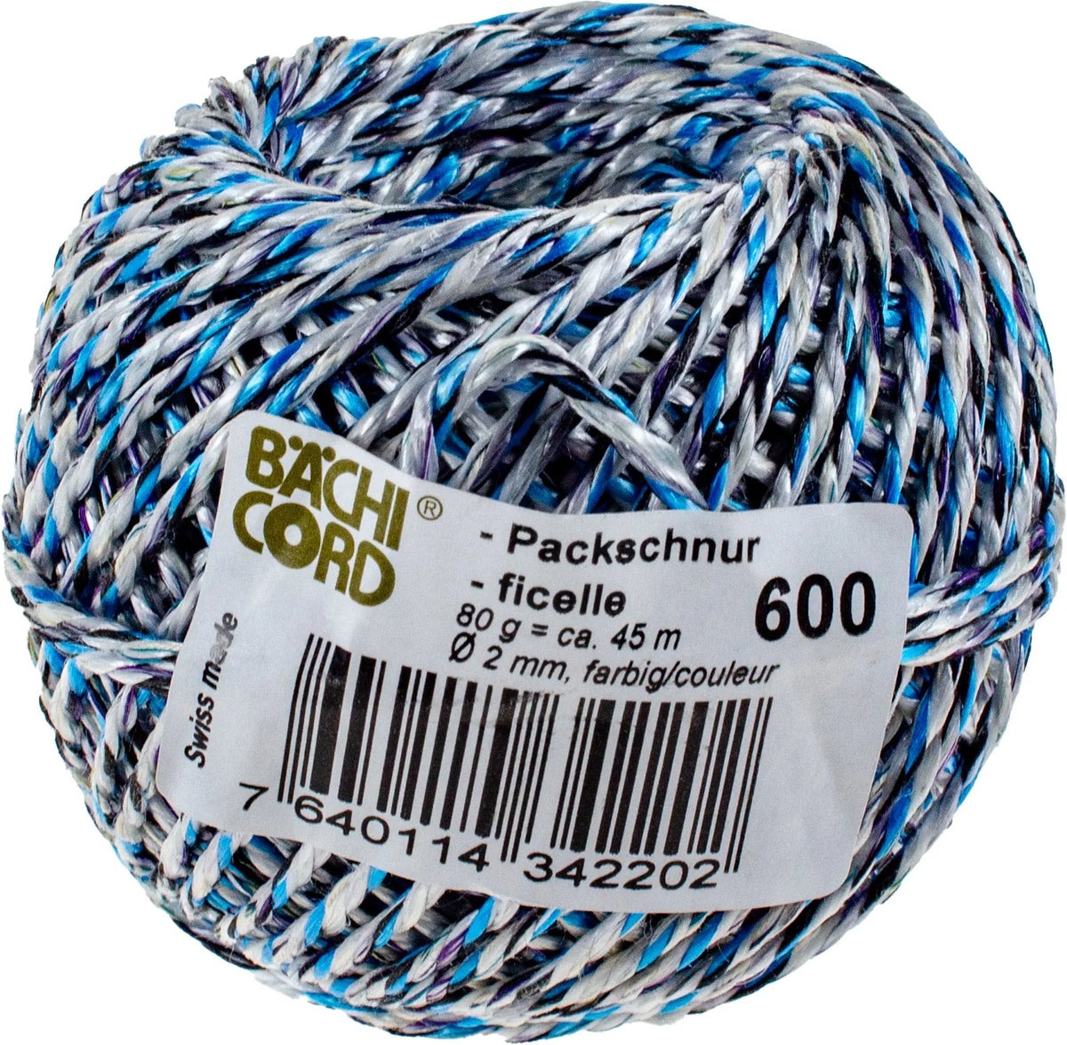 BAECHI Packschnur recycling 110.06019 farbig ass. 45m Idealshop