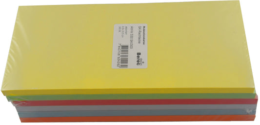 BEREC Karten 6-farbig ass. 530.SK300 Rechteck 205x95mm 300 Stk. Idealshop