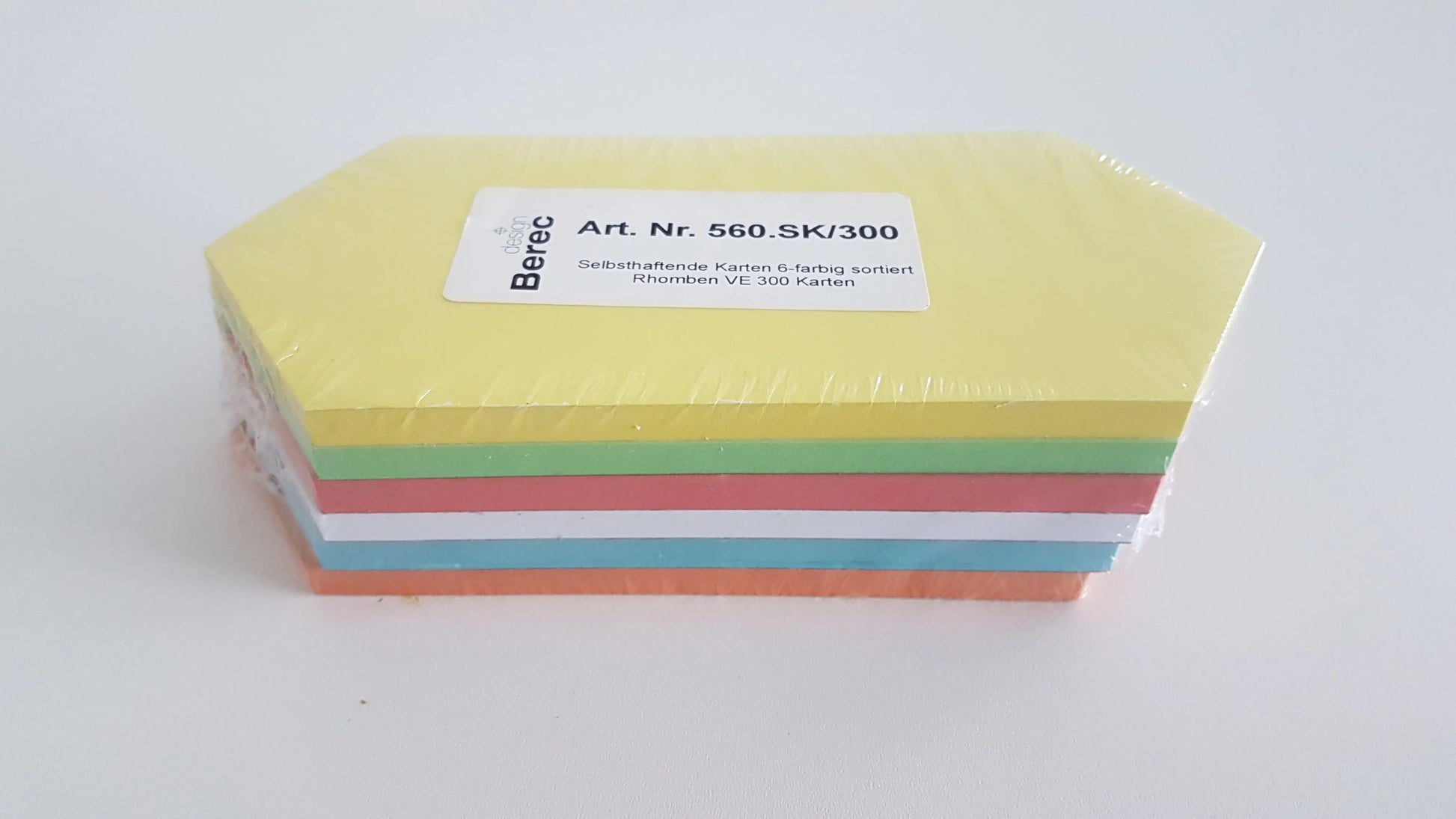 BEREC Karten 6-farbig ass. 560.SK300 Rhomben 200x95mm 300 Stk. Idealshop