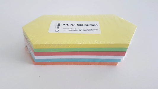 BEREC Karten 6-farbig ass. 560.SK300 Rhomben 200x95mm 300 Stk. Idealshop