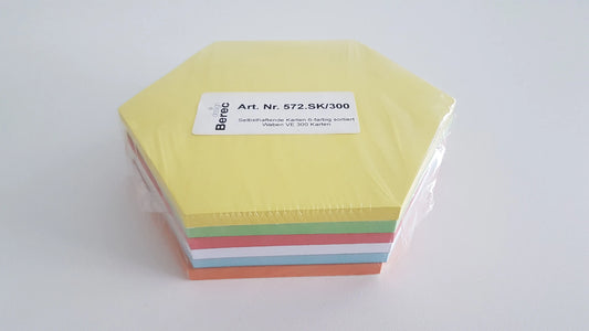 BEREC Karten 6-farbig ass. 572.SK300 Waben190x165mm 300 Stk. Idealshop