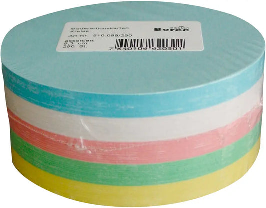 BEREC Karton Kreise 14cm 514.099/500 ass. 500 Stück Idealshop