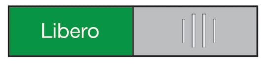 BEREC Türschild 27,4x102mm 314.083 Alu, Libero-Occupato Idealshop
