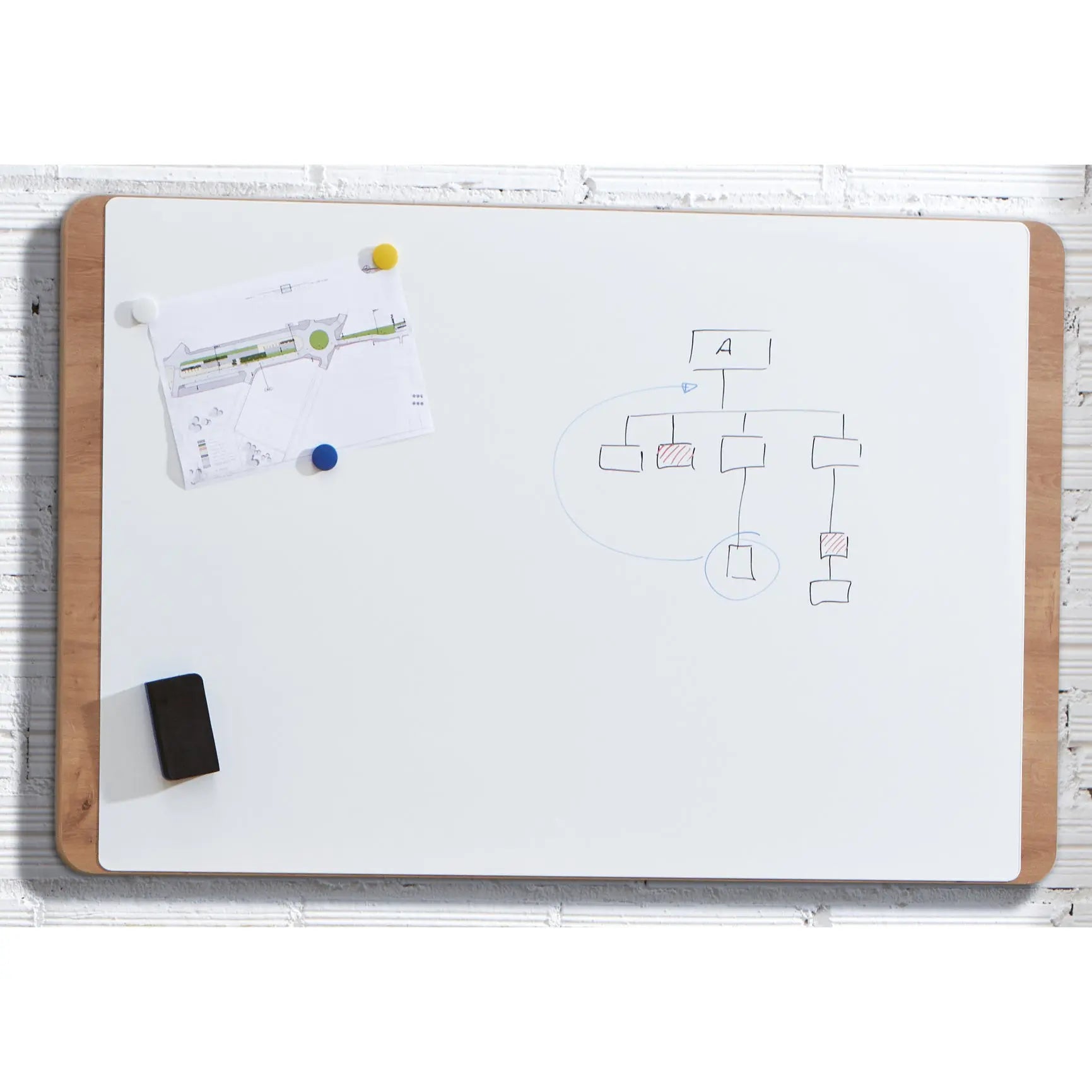 BEREC Whiteboard Holz NAT6420 lackiert 75x115cm Idealshop