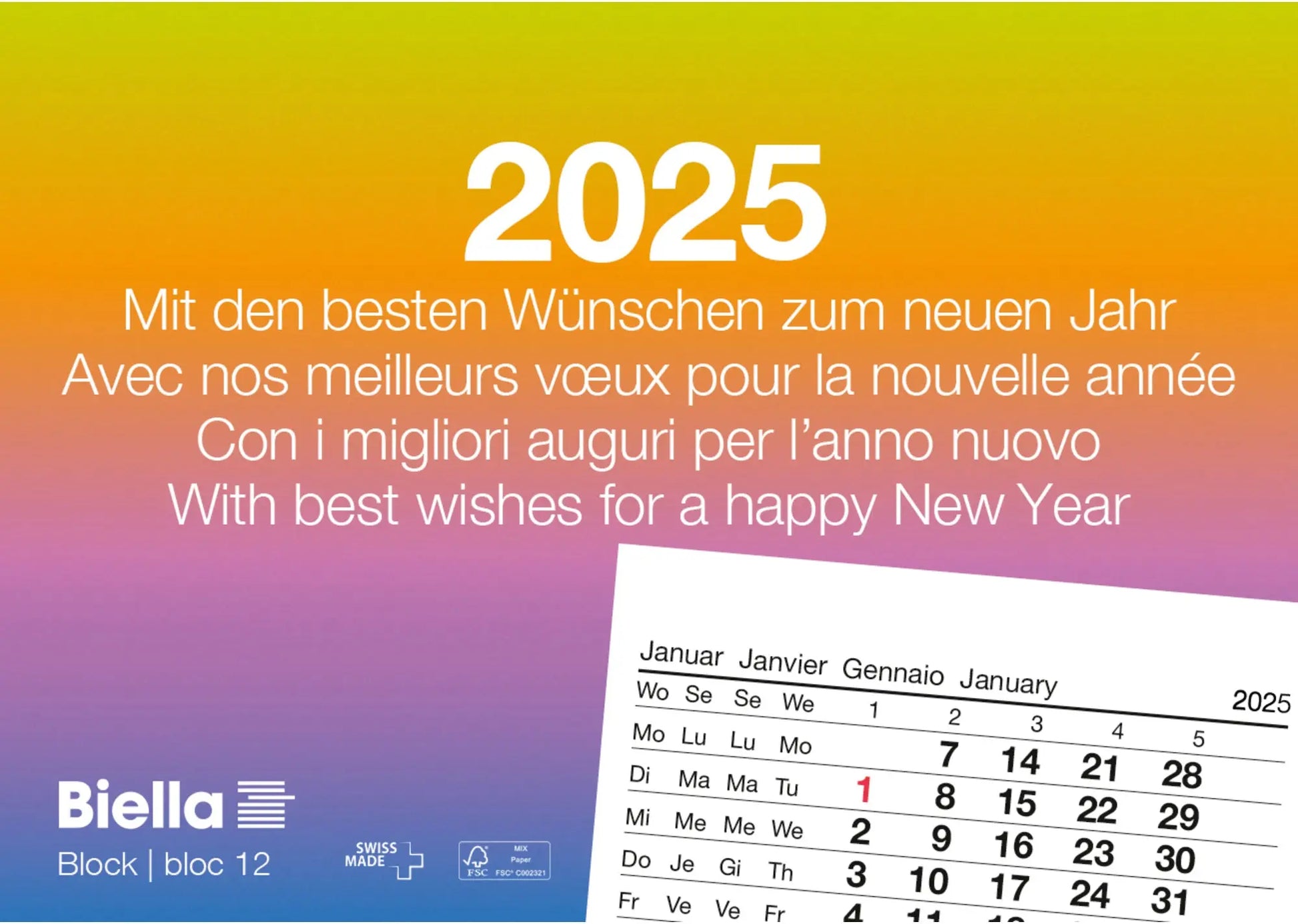 BIELLA    Abreissblock Nr.12        2025 Idealshop