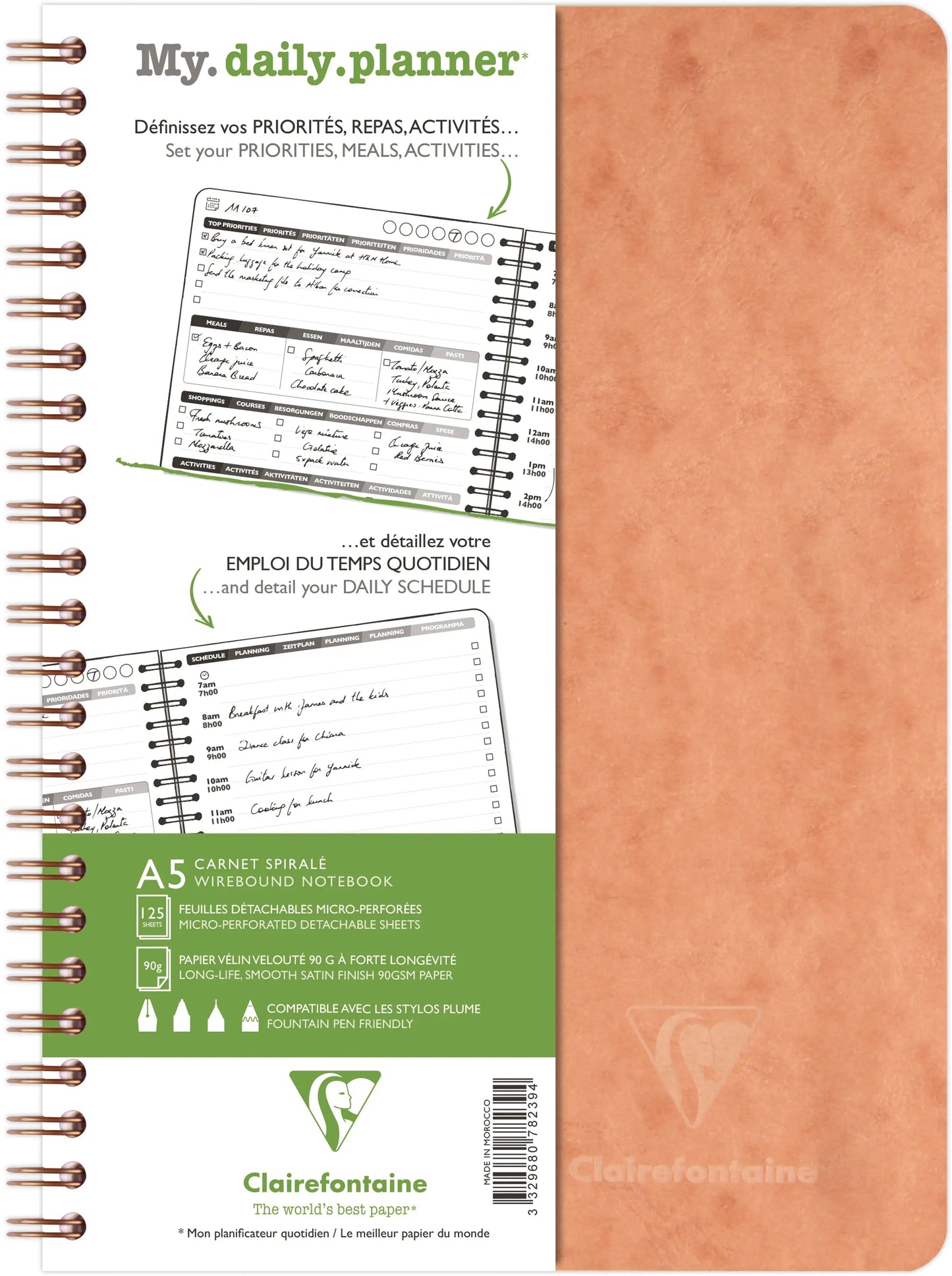 BIELLA Agenda AgeBag undatiert 78239C my Daily 125 Blatt tabak A5 Idealshop