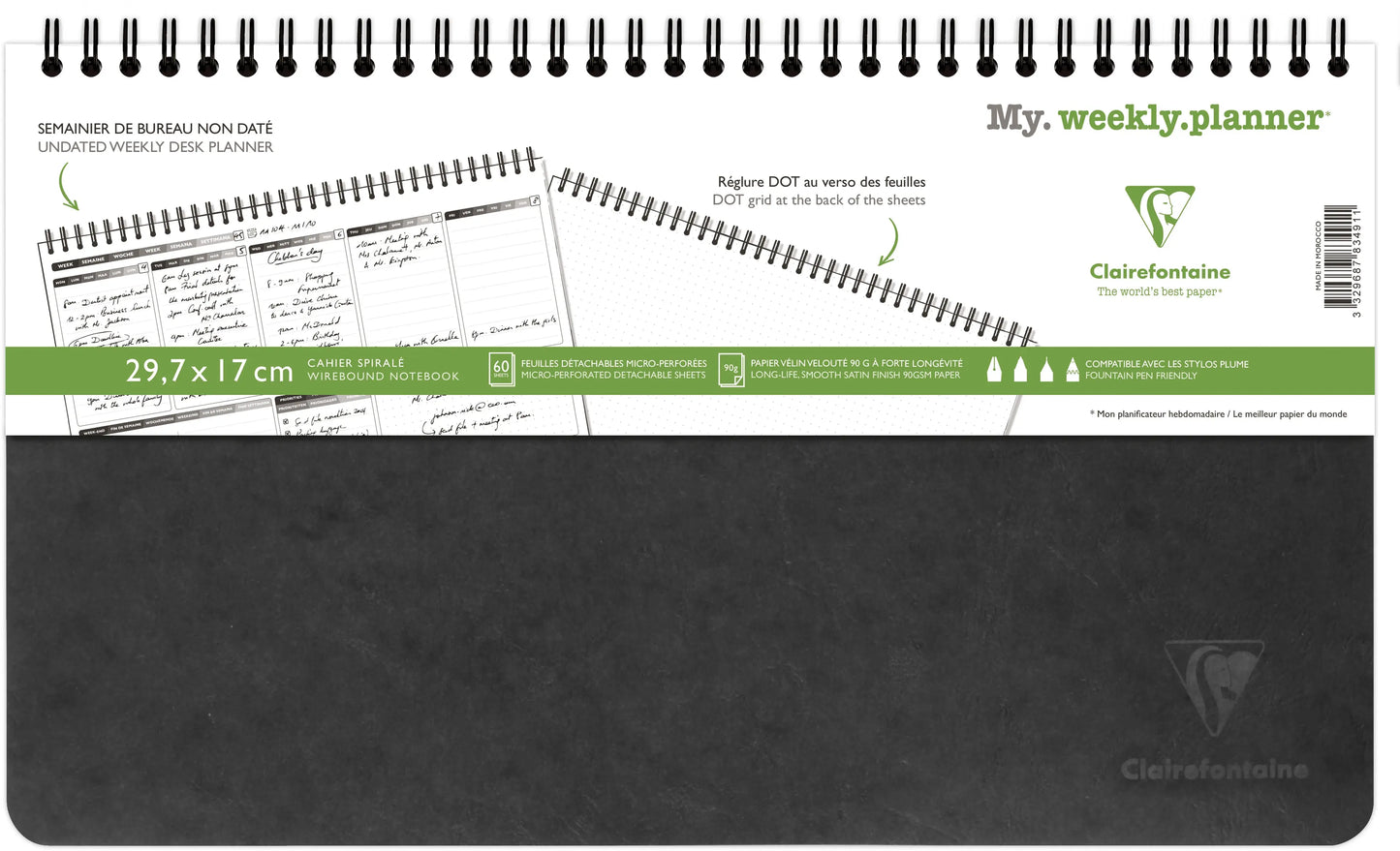 BIELLA Agenda AgeBag undatiert 783491C Weekly 60 Blatt sw. 29.7x17cm Idealshop