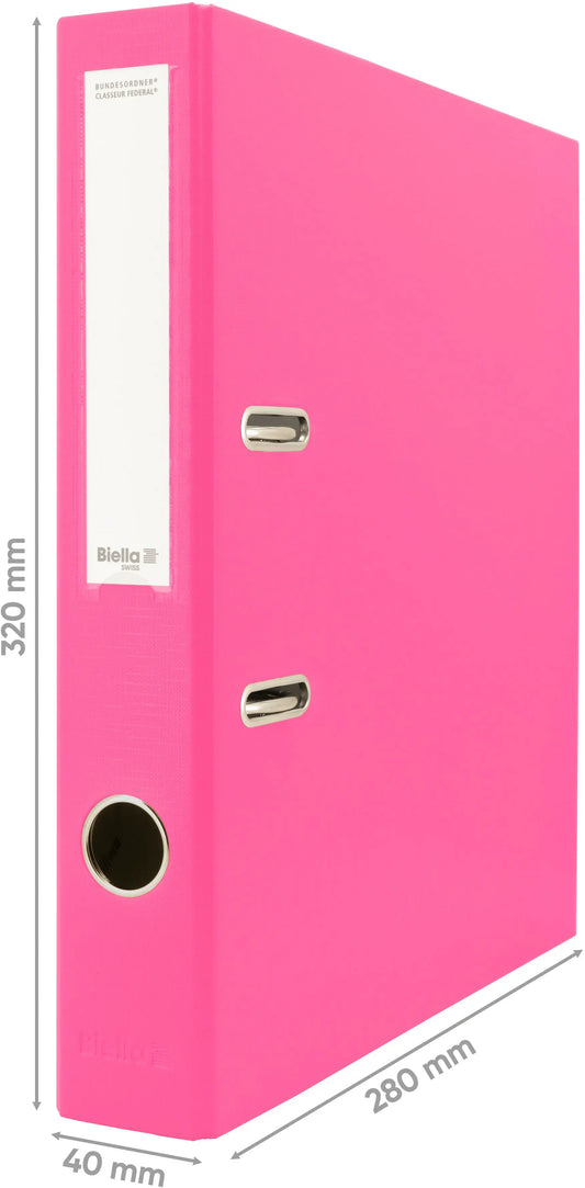 BIELLA Bundesordner 4cm 10341440U rosa A4 Idealshop