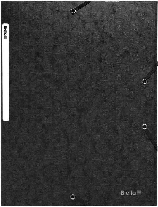 BIELLA Gummibandmappe A4 17840002U schwarz, 590gm2 220 Bl. Idealshop