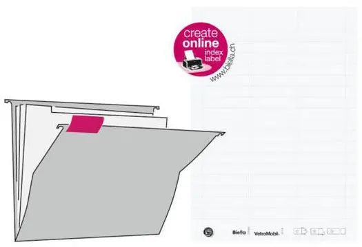 BIELLA Hängemappen-Etiketten 60x14mm 27393200U weiss 5 Blatt à 51 Stück Idealshop