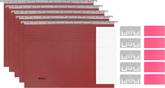 BIELLA Hängemappen-Set A4 27145545U rot 32x25cm 5 Stück Idealshop