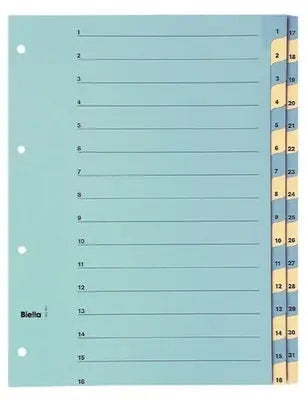 BIELLA    Kartonregister 210g         A4 Idealshop