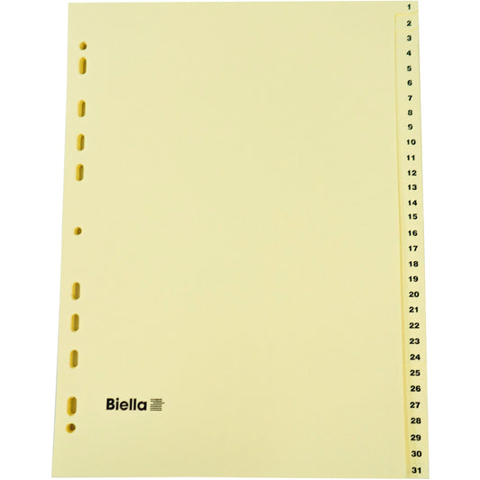BIELLA Kartonregister A4 19443100U braun 1-31 Idealshop