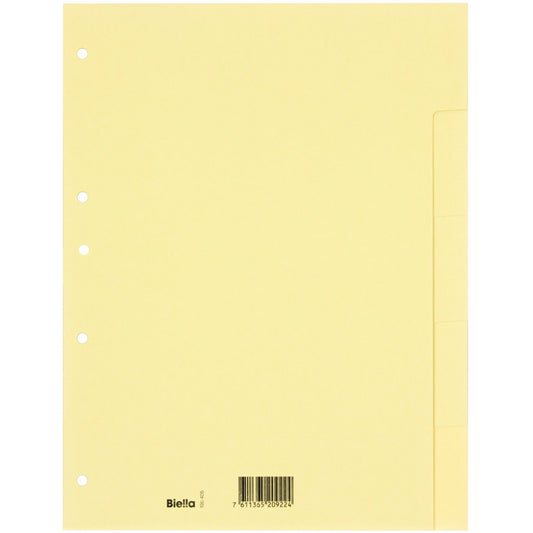 BIELLA Kartonregister A4 19640500U gelb 5-teilig Idealshop