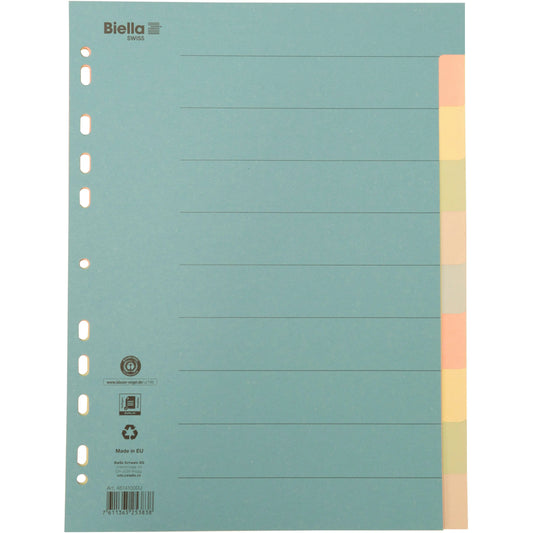 BIELLA Kartonregister A4 46141000U bunt 10-teilig Idealshop