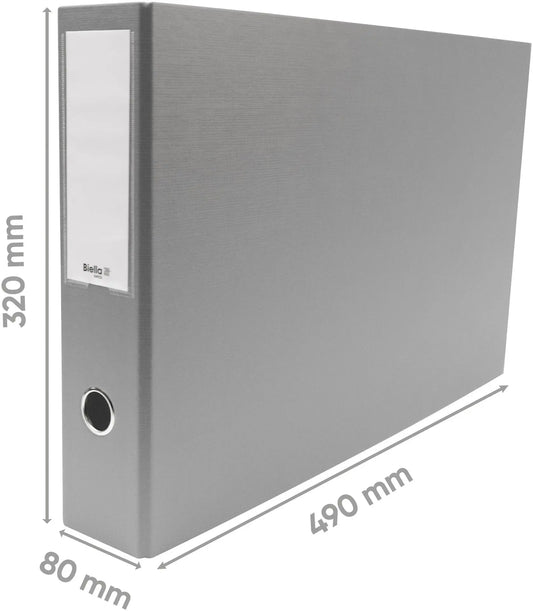 BIELLA Ordner 8cm 12035800U grau A3 quer Idealshop