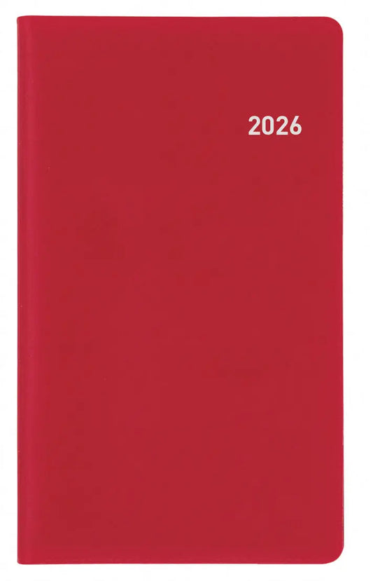 BIELLA Planer Berlin 2026 851561470026U 6M/2S weinrot ML 8.7x15.3cm Idealshop